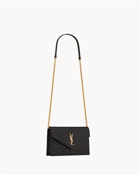 ysl matelasse chain wallet|SAINT LAURENT Cassandre Envelope Chain .